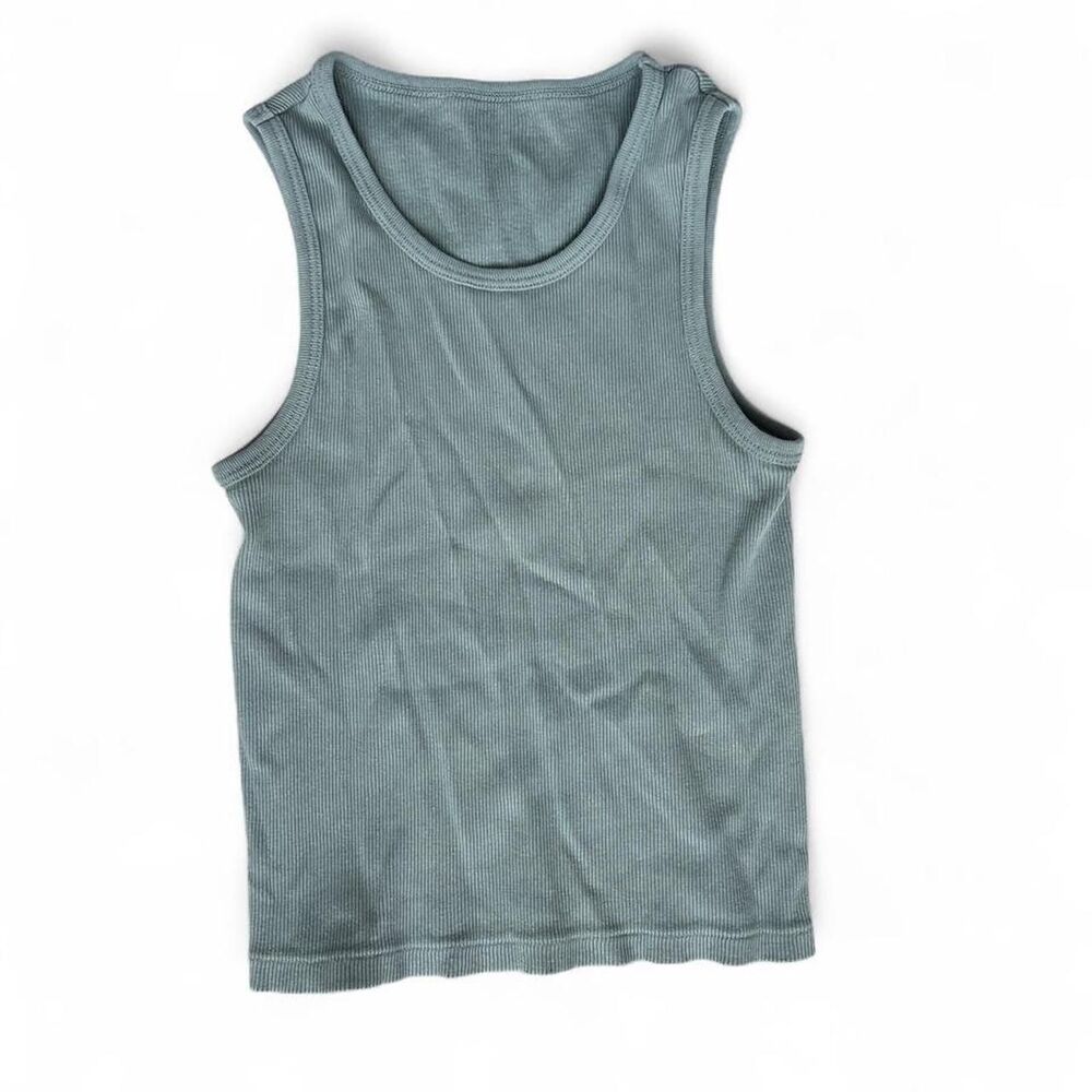 Brandy Melville sage green ribbed tank top